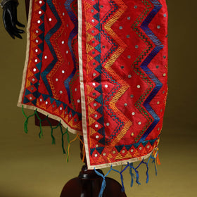 Ranihati chanderi silk zig zag hand embroidery dupatta 15