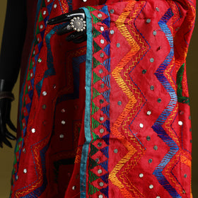 Ranihati chanderi silk zig zag hand embroidery dupatta 34