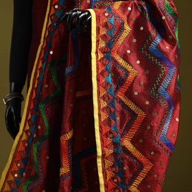 Ranihati chanderi silk zig zag hand embroidery dupatta 46