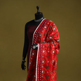 Ranihati chapa work chanderi silk hand embroidery dupatta