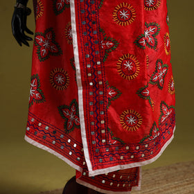 Ranihati chapa work chanderi silk hand embroidery dupatta