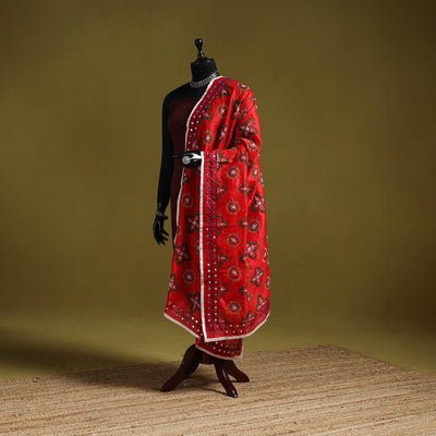 Ranihati chapa work chanderi silk hand embroidery dupatta