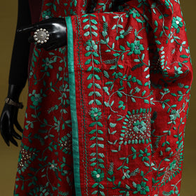 Ranihati chapa work chanderi silk hand embroidery dupatta