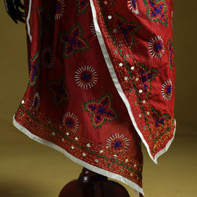 Ranihati chapa work chanderi silk hand embroidery dupatta