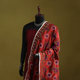 Ranihati chapa work chanderi silk hand embroidery dupatta