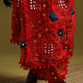 Ranihati chapa work chanderi silk hand embroidery dupatta