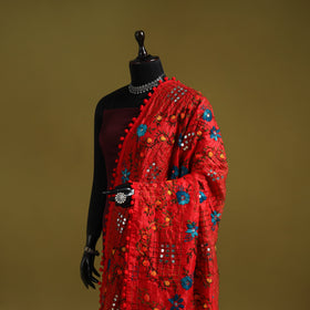 Ranihati chapa work chanderi silk hand embroidery dupatta