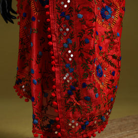 Ranihati chapa work chanderi silk hand embroidery dupatta