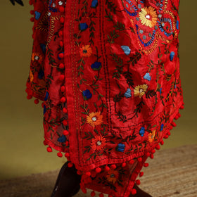 Ranihati chapa work chanderi silk hand embroidery dupatta