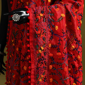 Ranihati chapa work chanderi silk hand embroidery dupatta