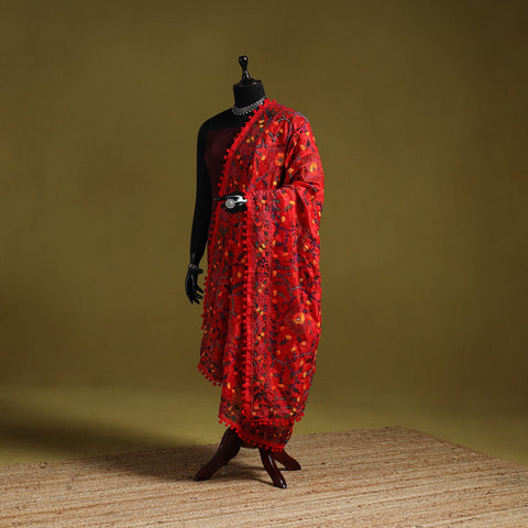 Ranihati chapa work chanderi silk hand embroidery dupatta