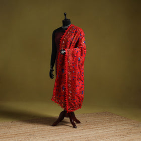 Ranihati chapa work chanderi silk hand embroidery dupatta