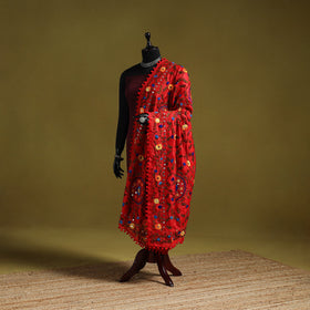 Ranihati chapa work chanderi silk hand embroidery dupatta