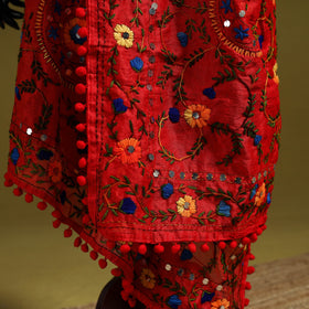 Ranihati chapa work chanderi silk hand embroidery dupatta