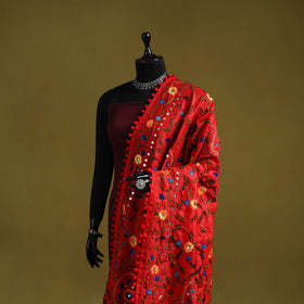 Ranihati chapa work chanderi silk hand embroidery dupatta