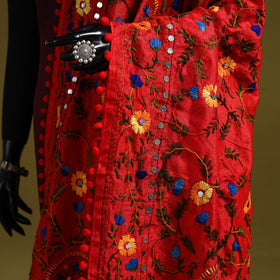 Ranihati chapa work chanderi silk hand embroidery dupatta