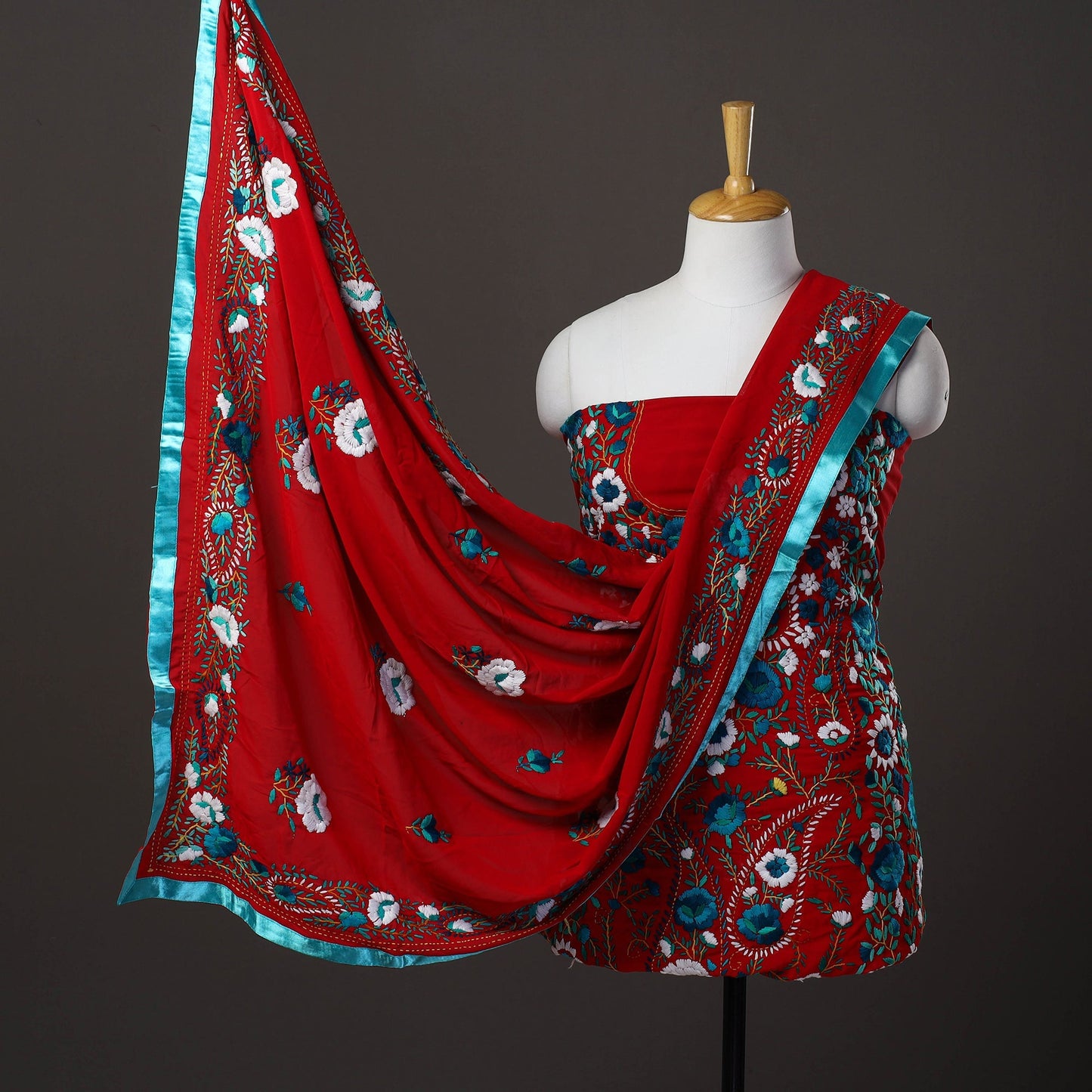 Authentic Phulkari Embroidery Dress Material 