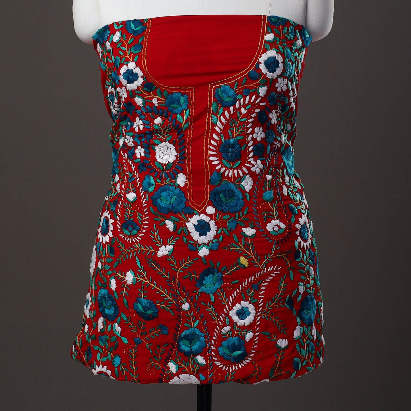 Authentic Phulkari Embroidery Dress Material 