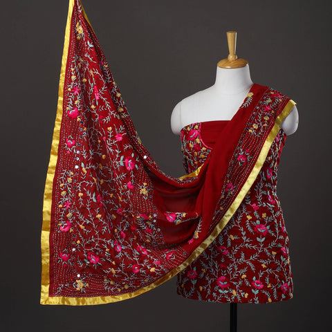 Authentic Phulkari Embroidery Dress Material 