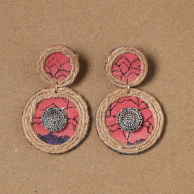 Roshni jute fabart handmade earrings - handcrafted