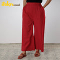 Buy iTokri Casuals - Running Stitch Cotton Palazzo Online at iTokri.com