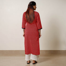  Running Stitch Cotton Straight Kurta with Bagru Patchwork 13 