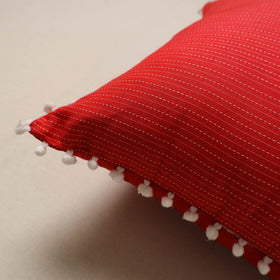 Running stitch plain cushion cover 64 - handcrafted