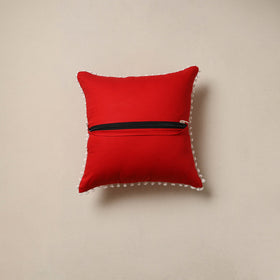 Running stitch plain cushion cover 64 - handcrafted