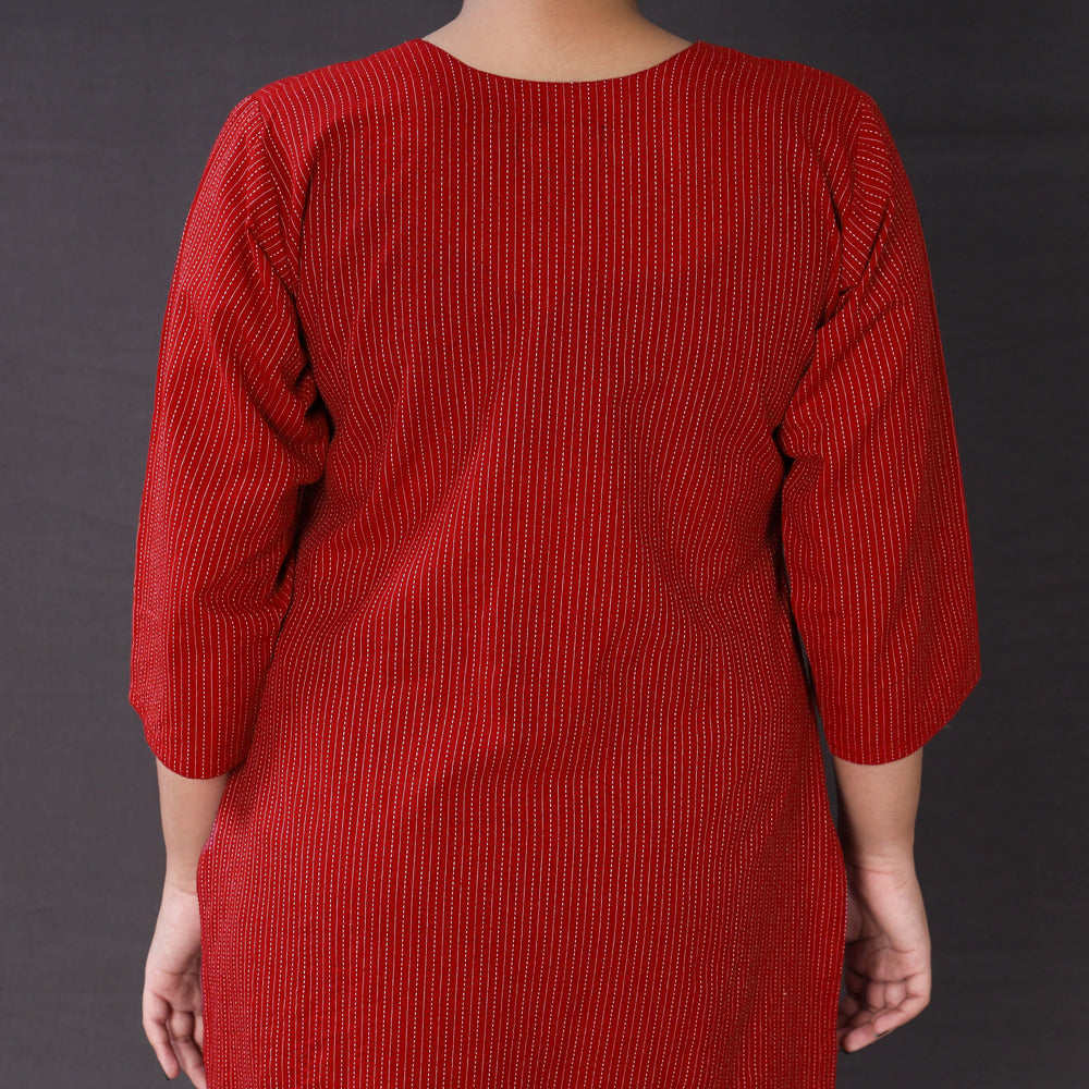 Buy iTokri Casuals - Running Stitch Pure Cotton Long Kurta Online at iTokri.com