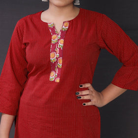Buy iTokri Casuals - Running Stitch Pure Cotton Long Kurta Online at iTokri.com