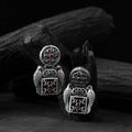 Red - saanjh bela bird oxidised earrings - handcrafted