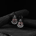 Red - saanjh bela bird oxidised earrings - handcrafted