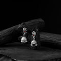 Red - saanjh bela mayuri oxidised jhumka earrings