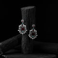 Red - saanjh bela nandi chandbali oxidised earrings