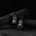 Red - saanjh bela twin mayuri oxidised earrings