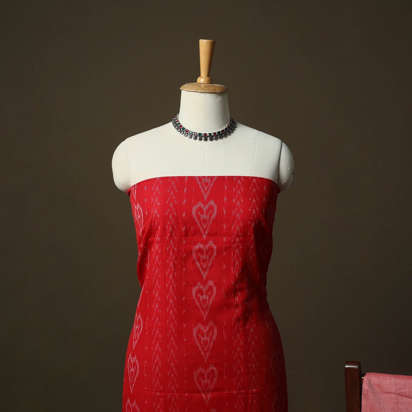 Sambalpuri ikat cotton 3pc unstitched dress material suit