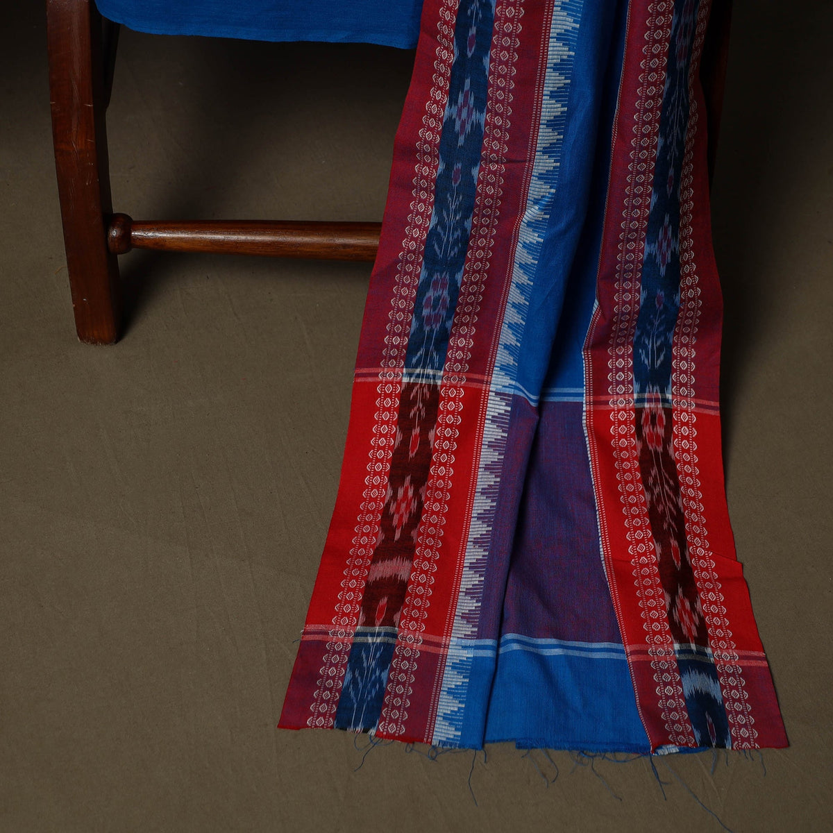 Sambalpuri ikat cotton 3pc unstitched dress material suit