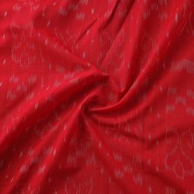 Red Sambalpuri Ikat Cotton Fabric