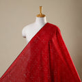 Red Sambalpuri Ikat Cotton Fabric