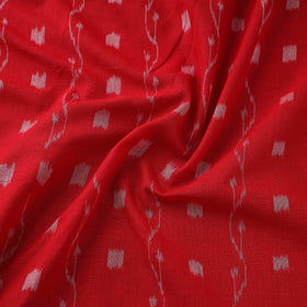 Red Sambalpuri Ikat Cotton Fabric