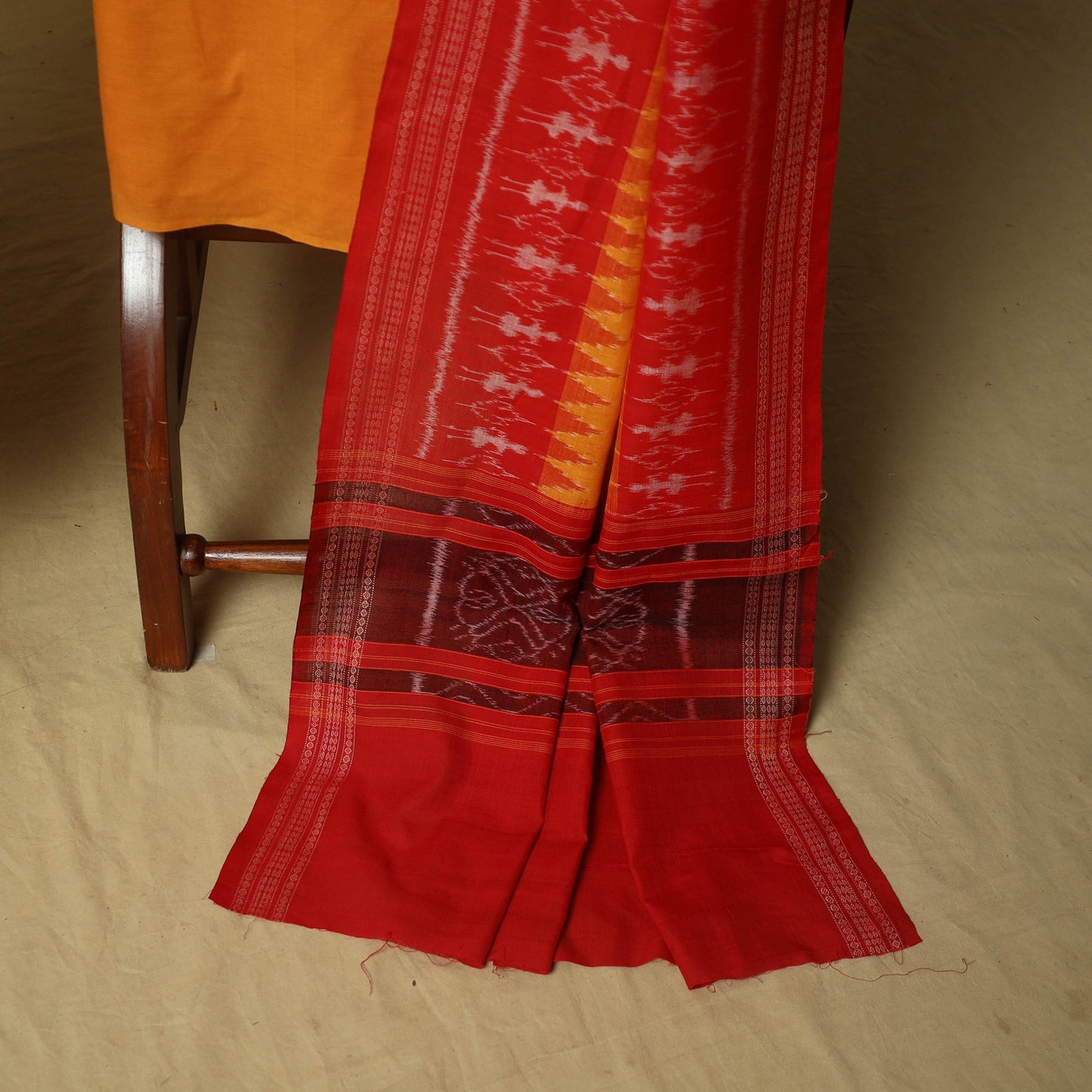 Sambalpuri ikat handloom cotton 3pc unstitched dress