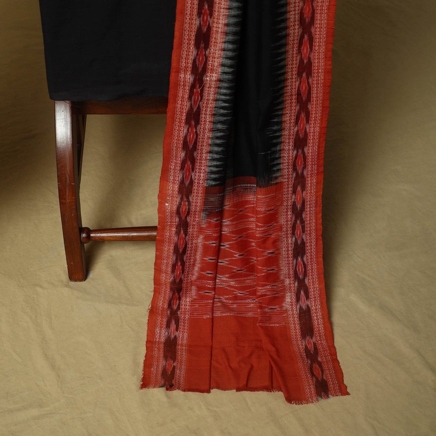 Sambalpuri ikat handloom cotton 3pc unstitched dress