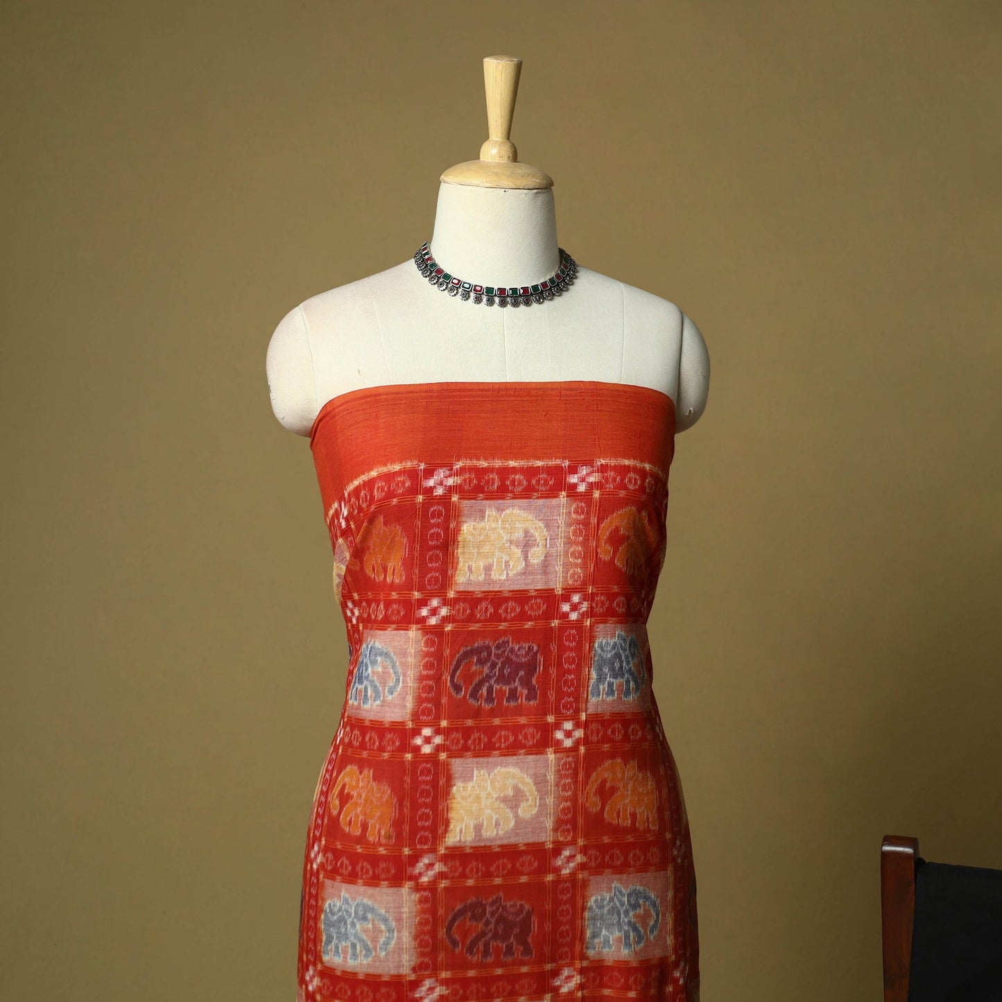 Sambalpuri ikat handloom cotton 3pc unstitched dress