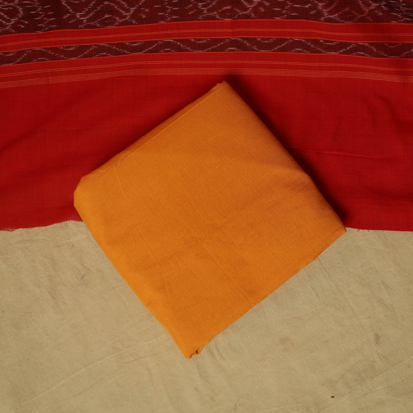 Sambalpuri ikat handloom cotton 3pc unstitched dress
