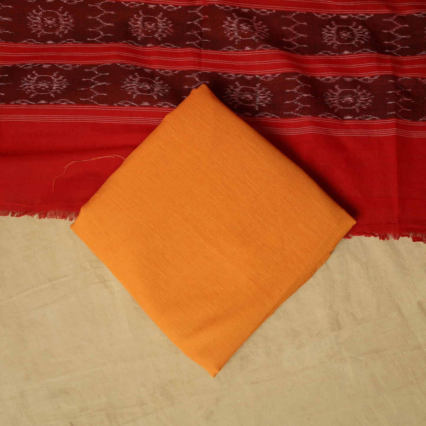 Sambalpuri ikat handloom cotton 3pc unstitched dress