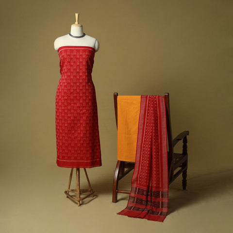 Sambalpuri ikat handloom cotton 3pc unstitched dress