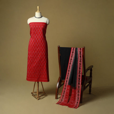 Sambalpuri ikat handloom cotton 3pc unstitched dress