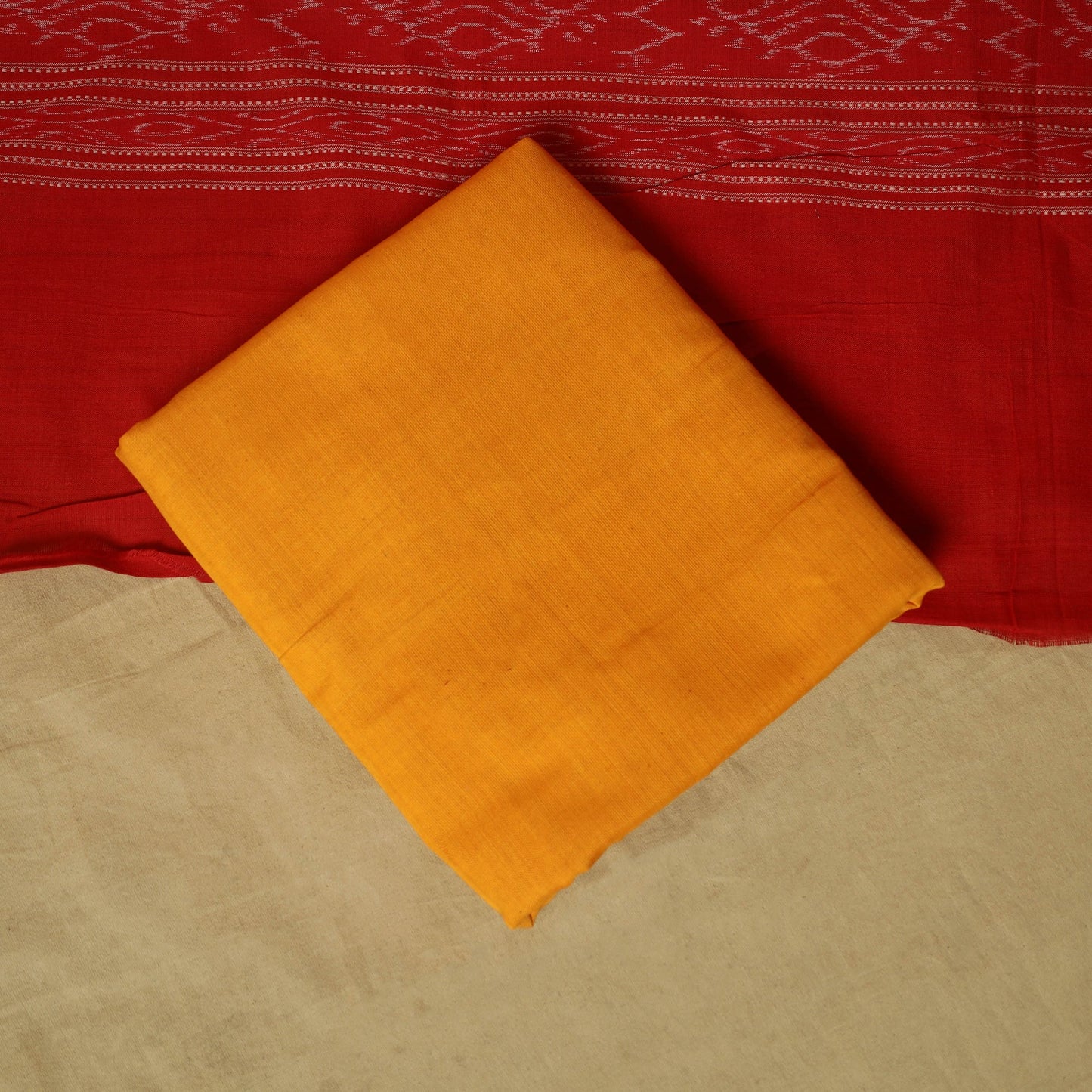 Sambalpuri ikat handloom cotton 3pc unstitched dress