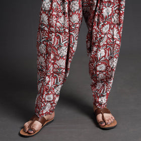  Sanganeri Block Printed Cotton Elasticated Salwar Online at iTokri.com