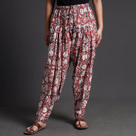 Sanganeri Block Printed Cotton Elasticated Salwar Online at iTokri.com
